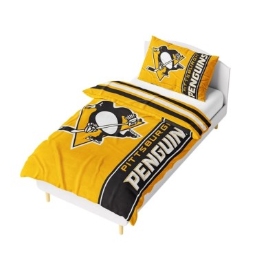 NHL, mikroplyšové, postelné, obliečky, PITTSBURGH PENGUINS